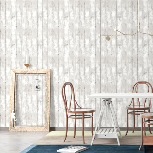 Yun-aeon Natural Wood-White Contact Paper Peel and Stick Wallpaper - Image 4