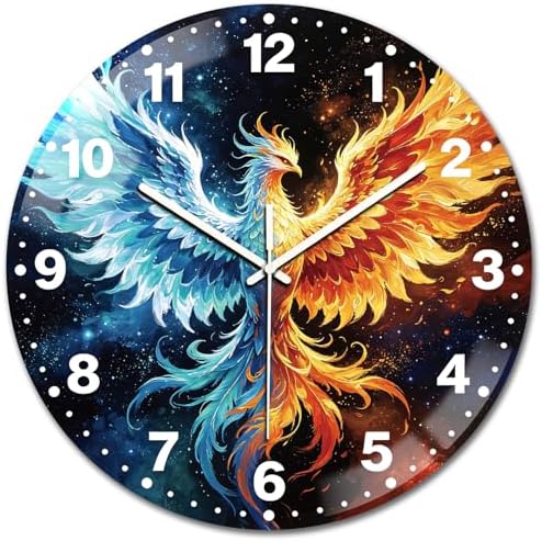 peacoblue Phoenix Wall Clocks Battery Operated by PEACOBLUE