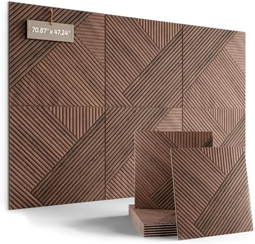 Fluxynara 6-Pack Large Felt Bulletin Board, Walnut Diamond by FLUXYNARA