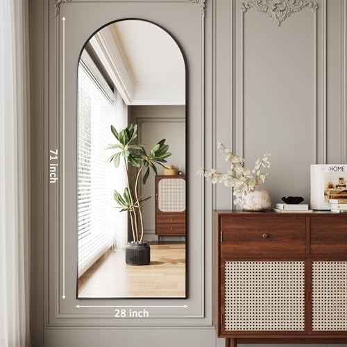 AUYHM 28"x71" Black Full Length Mirror, Nano Glass espejos Grandes para sala - Image 3