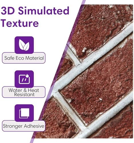 3D Faux Brick Wall Panels Peel and Stick, Designed - Image 4