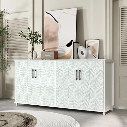 MelunMer Geometric Peel and Stick Wallpaper Boho Green White 17.3''×787'' - Image 4