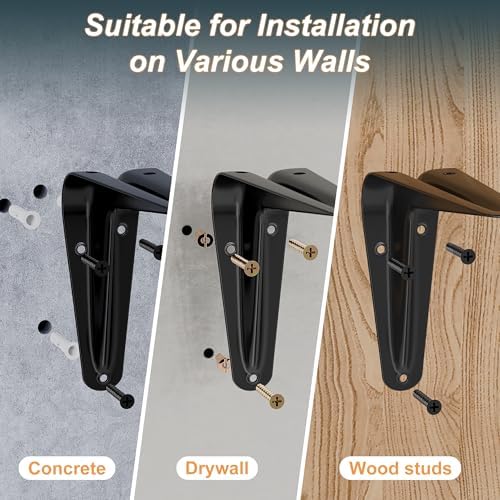 SKYSEN Floating Shelves for Wall Set of 6, 15.7in Wood Wall Shelf for Decor - Image 5
