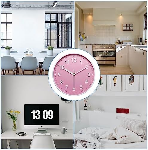 PATIKIL 8 Inch Wall Clock, 3D Number Quartz Battery Operated Silent Non-Ticking - Image 6