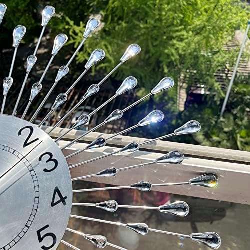 Large Wall Clock Metal Decorative Wall Clocks Silent Non-Ticking, Bling Shining - Image 3