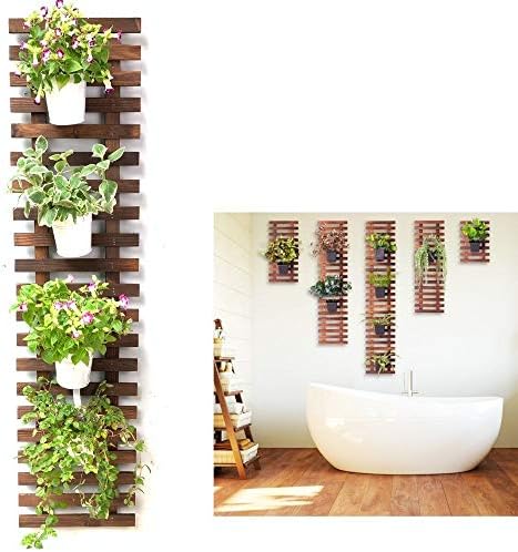 ShopLaLa Wooden Wall Planter Wood Hanging Planters by ShopLaLa