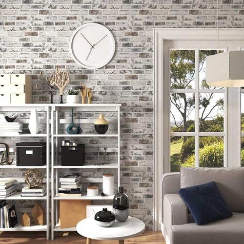 PeonyQueen Brick Peel and Stick Wallpaper 17.3"x78.8" 3D Brick Wallpaper - Image 4