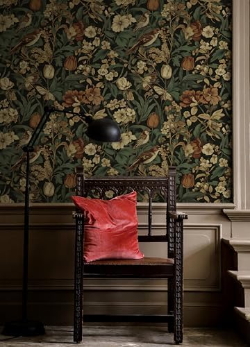 Erfoni Bird Floral Peel and Stick Wallpaper Vintage Contact Paper - Image 6