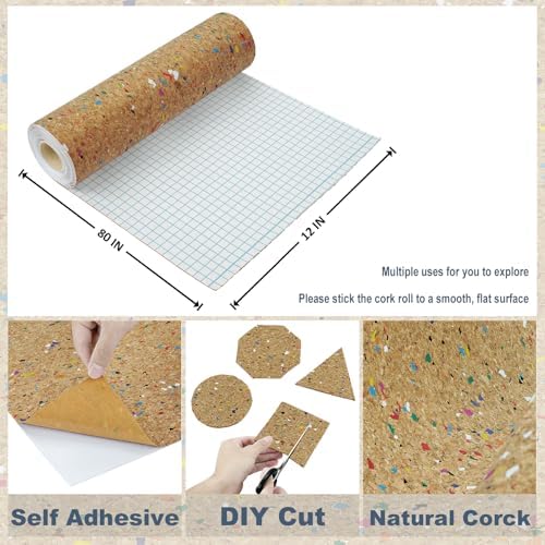 WESTICK Colorful Cork Fabric Wallpaper Self Adhesive Natural Wood Contact Paper - Image 6