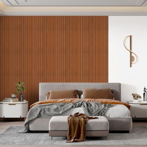 STICKGOO 3D Slat Wall Panels, PVC Fluted Wall Decor, 12 Tiles - Image 2