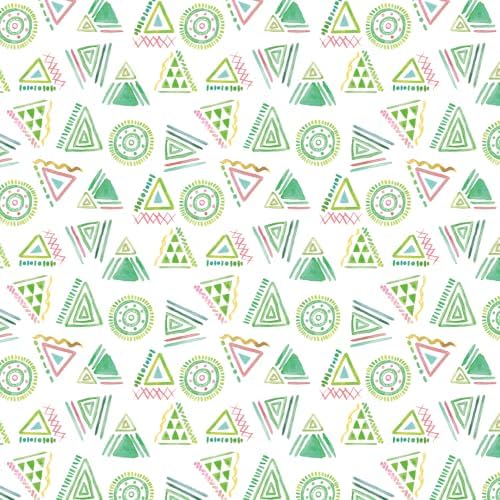 Vinjiasin Green Geometric Peel and Stick Wallpaper, Modern Abstract Triangle by Vinjiasin