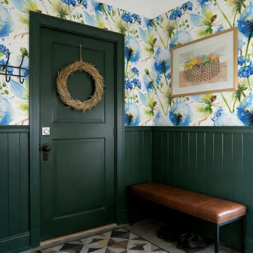 Stickorama Watercolor Blue Poppy Fairy Peel and Stick Wallpaper Self Adhesive - Image 7