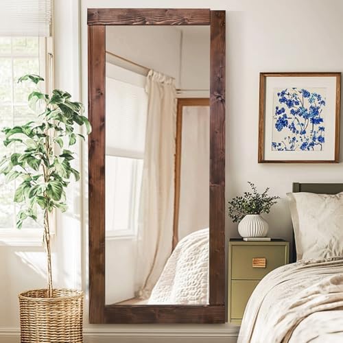 71x32in Full Length Mirror, Solid Wood Convex Frame - Image 7