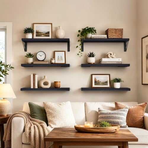 BAYKA Wall Mounted Black Floating Shelves - Image 2