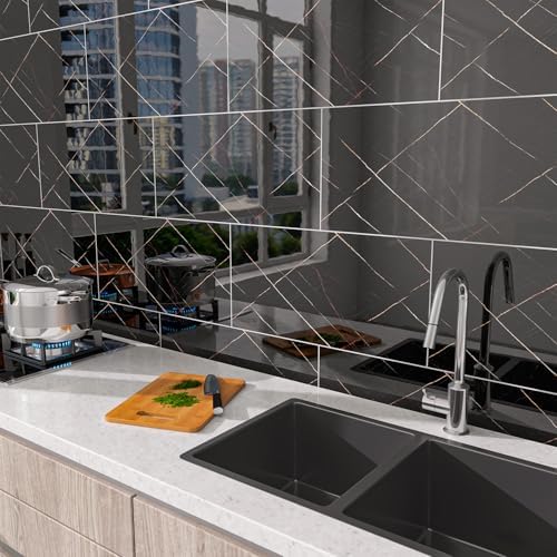 Marble Peel and Stick Backsplash 23.6 x11.8 in - Image 7
