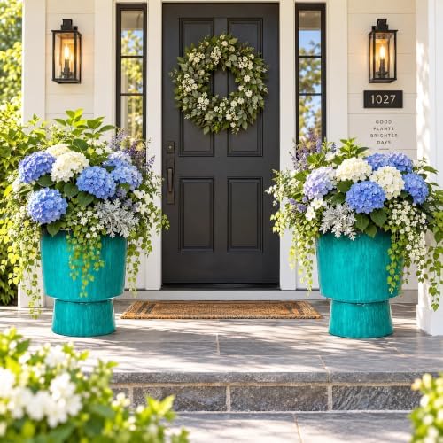Autodaya 16.8" Faux Ceramic Planters by Unknown