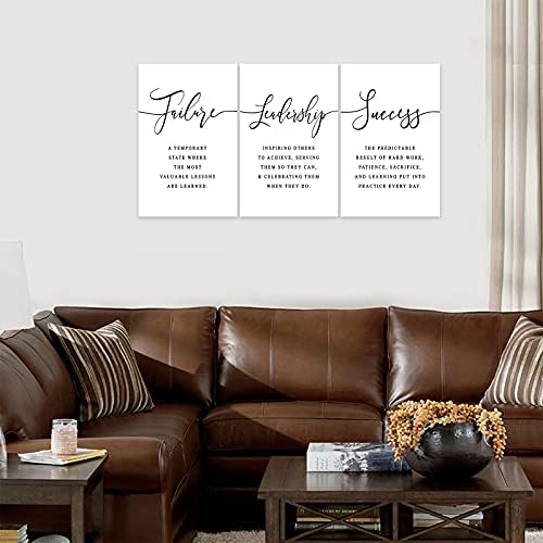 3 Piece Inspirational Canvas Wall Art, Quotes Motivational Mindset Print - Image 2