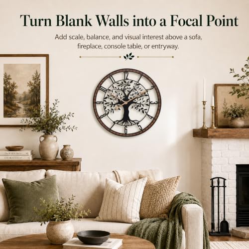 16 Inch Arabic Numerals Tree Wall Clocks - Image 3