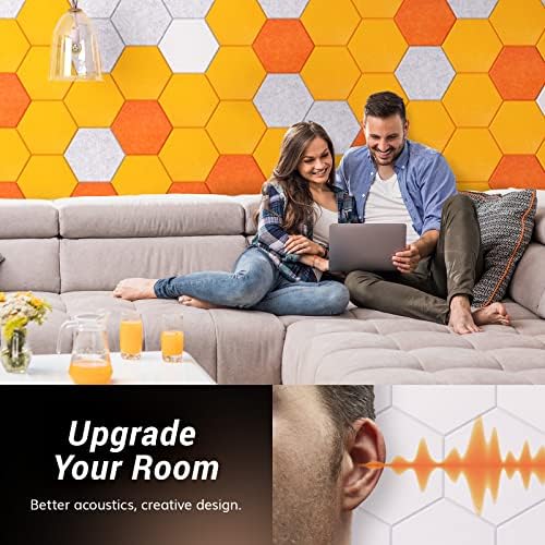 TONOR 36 Pack High Density Hexagon Acoustic Panels - Image 4