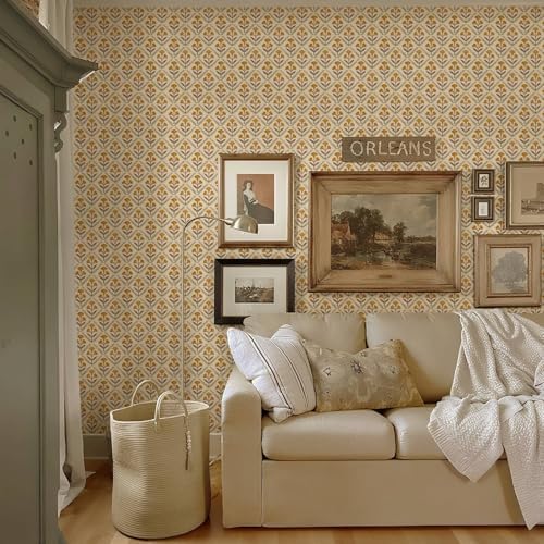 Dimoon 394"x17.3" Peel and Stick Wallpaper Floral Cute Contact Paper Vintage - Image 2