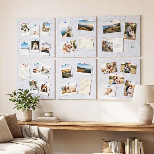 Cork Board Alternative 28" x 19", 6 Pack Felt Bulletin Boards, Pin Board - Image 5