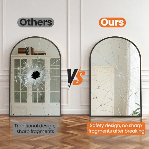 Sweetcrispy 22"x30" Arched Bathroom Mirror, Bathroom Mirrors - Image 6