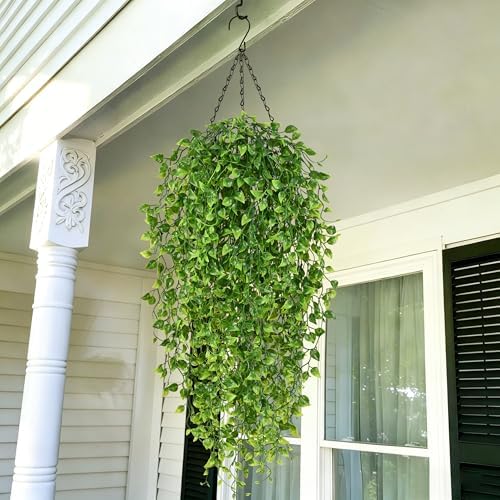 Waipfaru 4Pcs Artificial Hanging Plants, Fake Vines Boston Ivy - Image 4