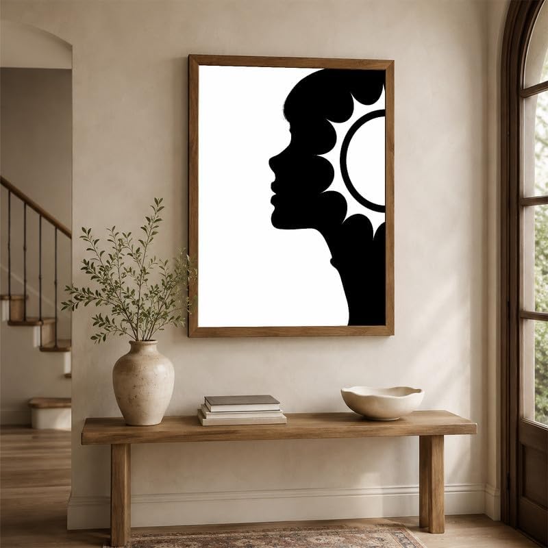 InkFlow Posters Abstract Face Silhouette Canvas Poster - Image 6