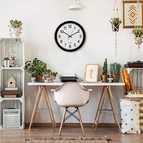 Bernhard Products Black Wall Clock, 2 Pack Silent Non Ticking - Image 4