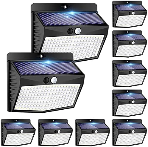 Peasur 10 Pack Solar Motion Sensor Lights Outdoor Waterproof by Peasur