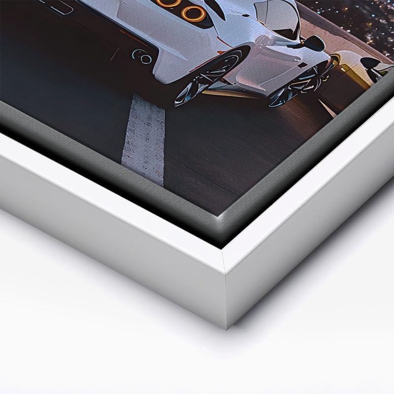 InkFlow Posters City Skyline Sports Car Canvas Poster - Image 2