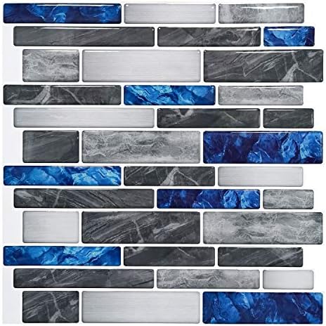 Art3d Marble Tile Peel and Stick Backsplash, 12 x 12 Inch by Art3d