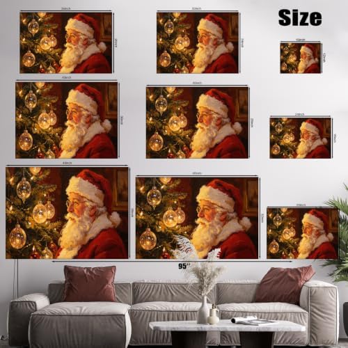 AVANT GARDE CANVAS Christmas Canvas Wall Art, Santa Claus Portrait Vintage - Image 6