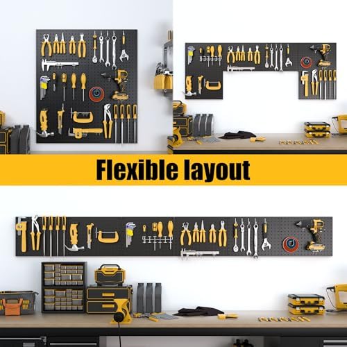 Spampur Peg Board, 6 Pack Metal Pegboard Panels - Image 5