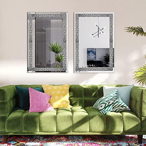 Rectangular Crystal Crush Diamond Mirror - Image 2