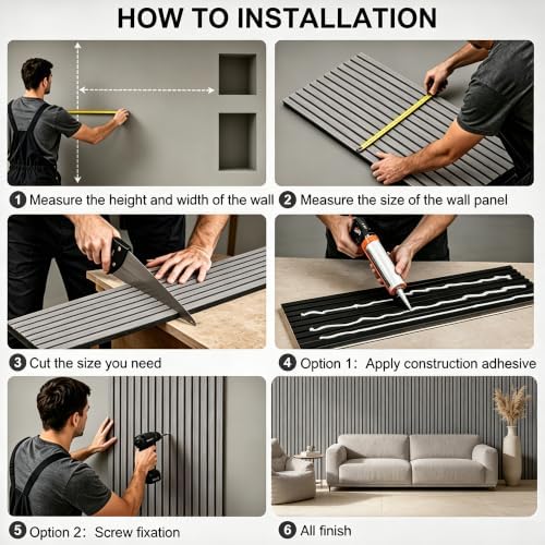 2 Pack Wood Slat Acoustic Panels, Sound Absorbing Wall Panels - Image 7