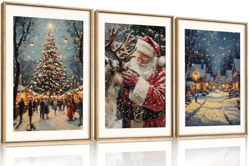 Aryroi Large Enchanting Christmas Framed Canvas Wall Art Set- 16"x24"x3 - Image 5