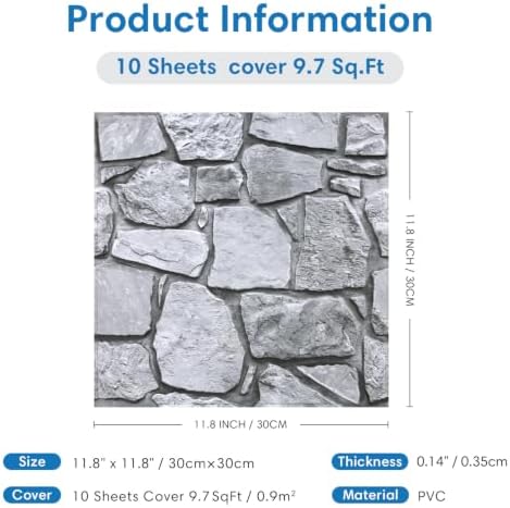 COMSTICKC 3D Faux Stone Wall Panel Peel and Stick Wall Tiles - Image 4