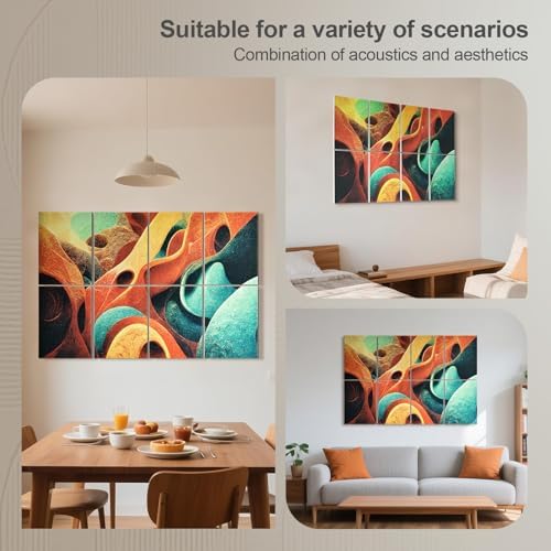 UMIACOUSTICS 8 Pcs 0.7Inch Thick Art Acoustic Panels, Total 47.2” x 31.5” - Image 7