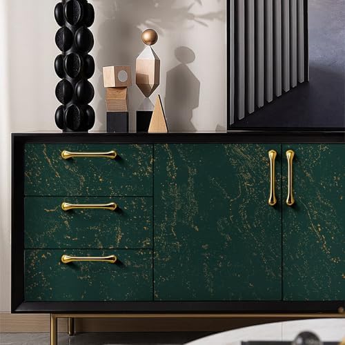Dimoon 15.7"x78.7"Green Wall Paper Peel and Stick Modern Green and Gold Contact - Image 4