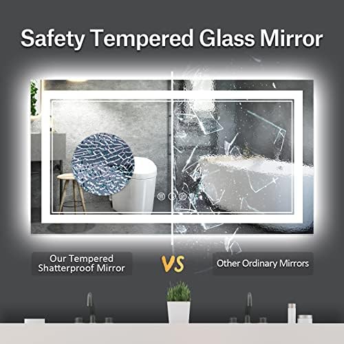 55x30 Inch LED Bathroom Mirror - Image 5