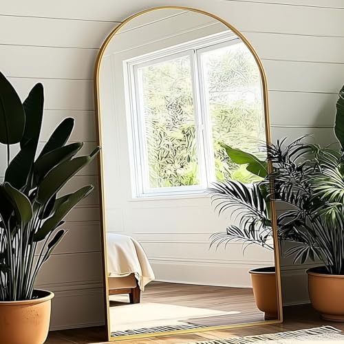 KOMCOTE 77x38 Inch Extra Large Arched Floor Mirror by KOMCOTE