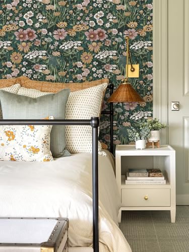 Orainege Peel and Stick Wallpaper Boho Vintage Floral Wallpaper - Image 2