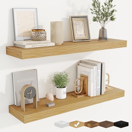 Floating Shelves for Wall, Wall Mounted Wood Shelves by Fuqing
