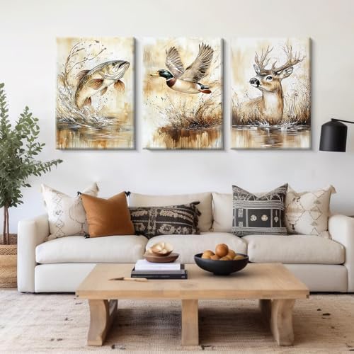 Hunting Nursery Wall Art Decor Wildlife Boys Room Pictures Fishing Poster - Image 7
