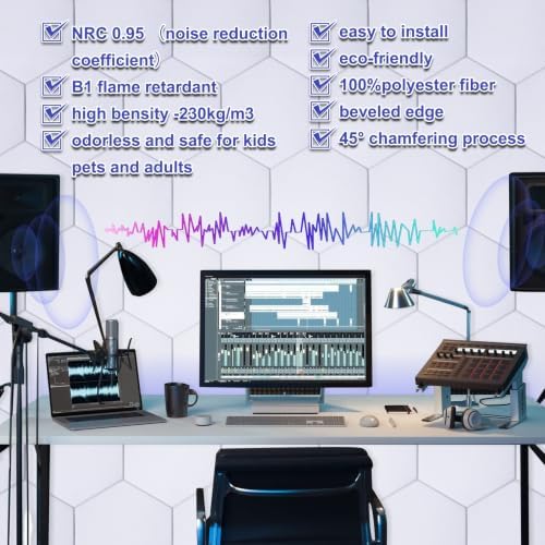 18 Pack Hexagon Acoustic Panels - Image 3