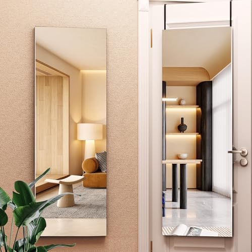Hasipu Door Mirror Full Length, Living Room, Square White by Whatssuitableisthebest