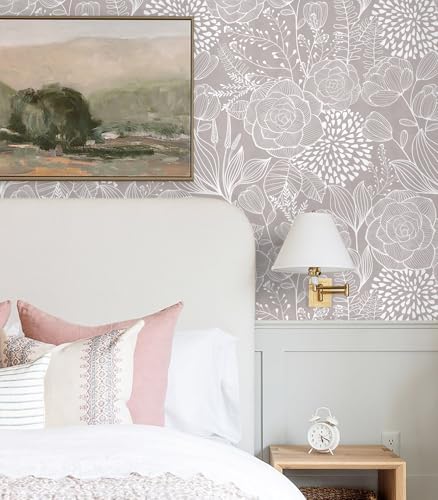Wudnaye Floral Peel and Stick Wallpaper Large Flower Wallpaper 17"×196.8" - Image 4