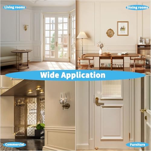 Art3d Pre-Cut Wall Molding Set of 6 pcs, 3 Top 3 Bottom - Image 3