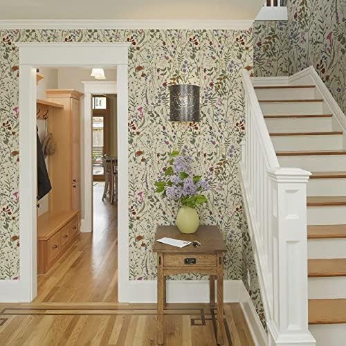 JiffDiff Wallpaper Self-Adhesive Blooming Vintage Colourful Flowers Wall Paper - Image 6